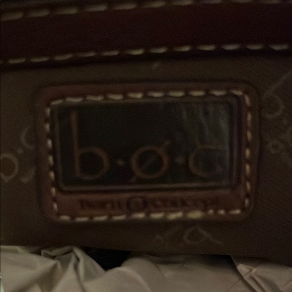 BOC Red and Brown Shoulder Bag with Metal Ring - Picture 2 of 3